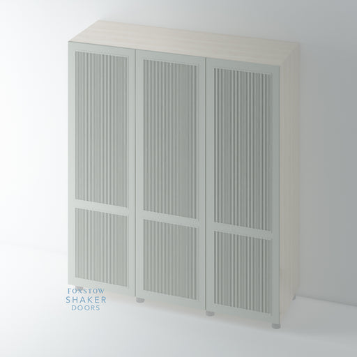 Painted, 2 Panel Reeded Shaker Wardrobe Door - Foxstow