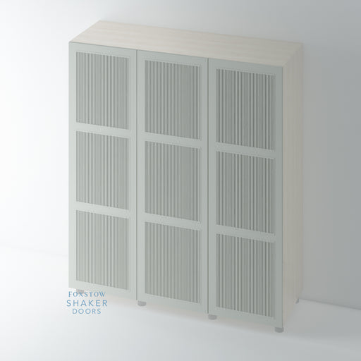 Painted, 3 Panel Reeded Shaker Wardrobe Door - Foxstow