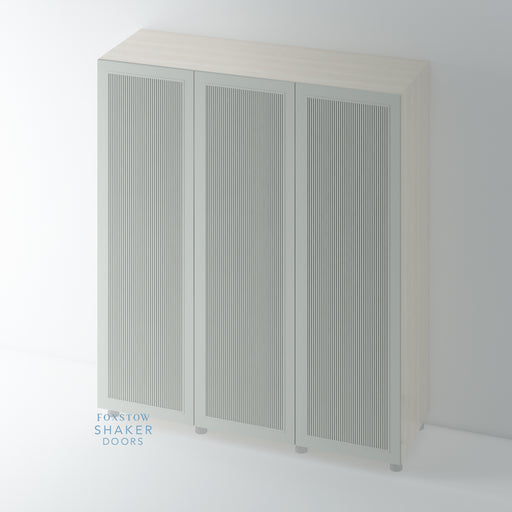 Painted, Single Panel Reeded Shaker Wardrobe Door - Foxstow