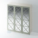 Painted, Shaker 4 Triangle Fret Mirror Wardrobe Door for IKEA PAX - Foxstow