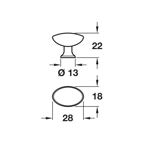Pearl, Zinc Alloy, Knob - Foxstow