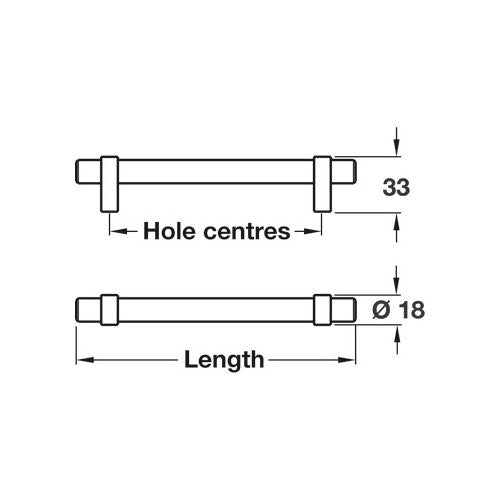 Pimlico, Steel Bar Handle - Foxstow