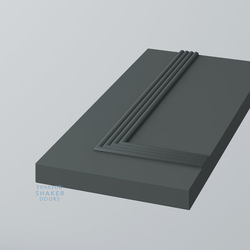 Painted, Flat Panel Kitchen Door with Reed Moulding for IKEA METOD - Foxstow