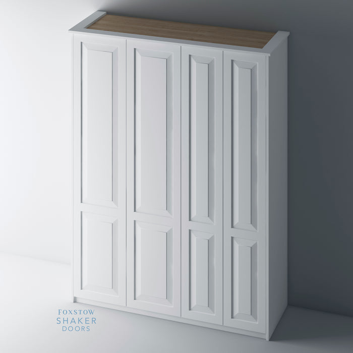 Primed, Shaker Style with Raised Panel PAX Set - Foxstow