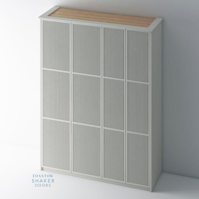 Painted, Slimline Shaker Reeded PAX Set - Foxstow