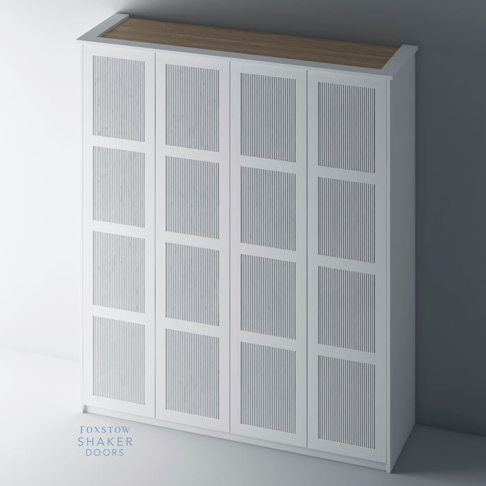 Primed, Reeded Shaker PAX Set - Foxstow