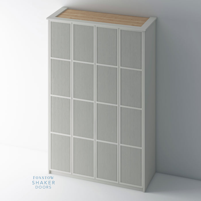 Painted, Slimline Shaker Reeded PAX Set - Foxstow