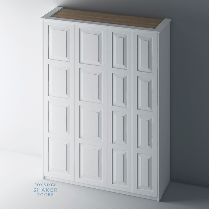 Primed, Shaker Style with Raised Panel PAX Set - Foxstow
