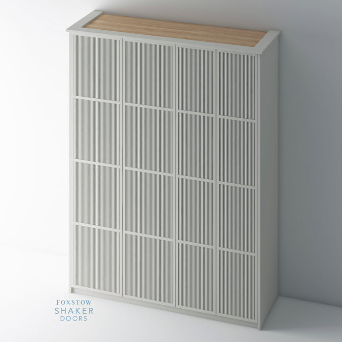 Painted, Slimline Shaker Reeded PAX Set - Foxstow