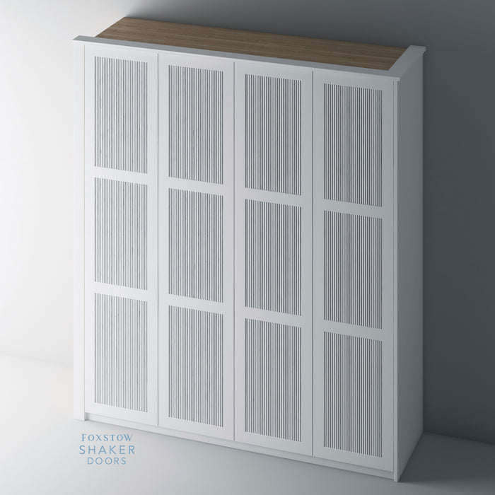 Primed, Reeded Shaker PAX Set - Foxstow