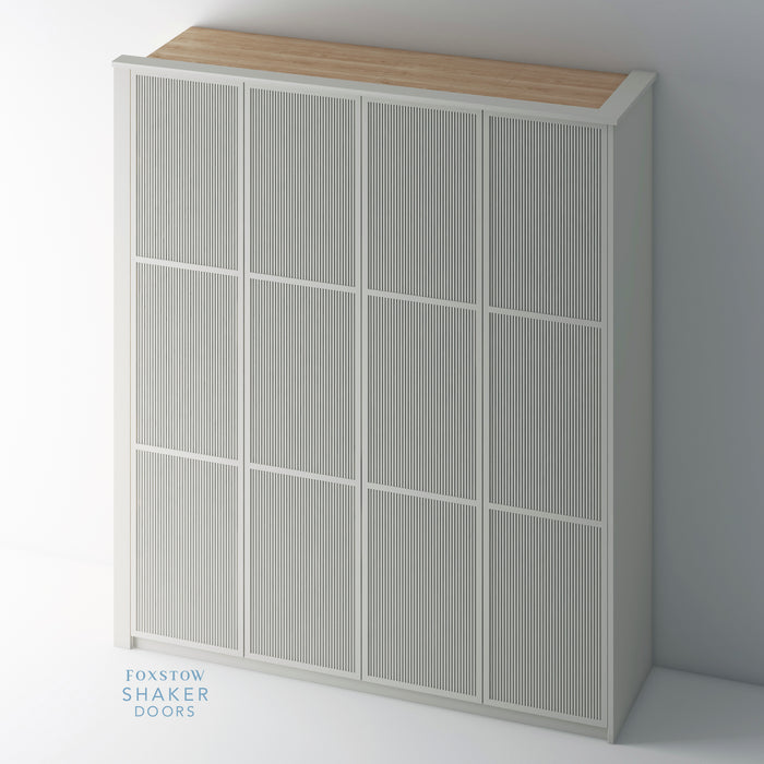 Painted, Slimline Shaker Reeded PAX Set - Foxstow
