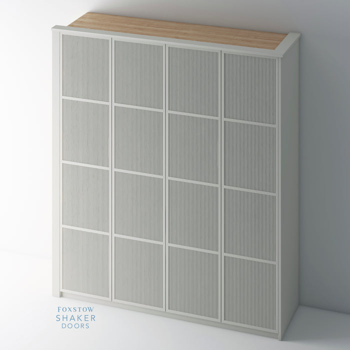 Painted, Slimline Shaker Reeded PAX Set - Foxstow