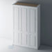 Primed, Shaker Style with Raised Panel PAX Set - Foxstow