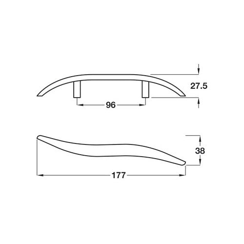 Silas, Zinc Alloy, Bar Handle - Foxstow